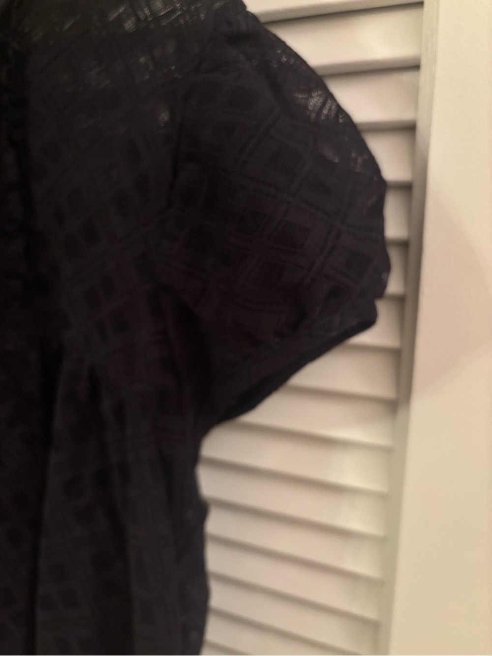 Maeve Black Lace Button-Front Short-Sleeve Blouse - Picture 4 of 6